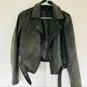 Suede Moto Jacket